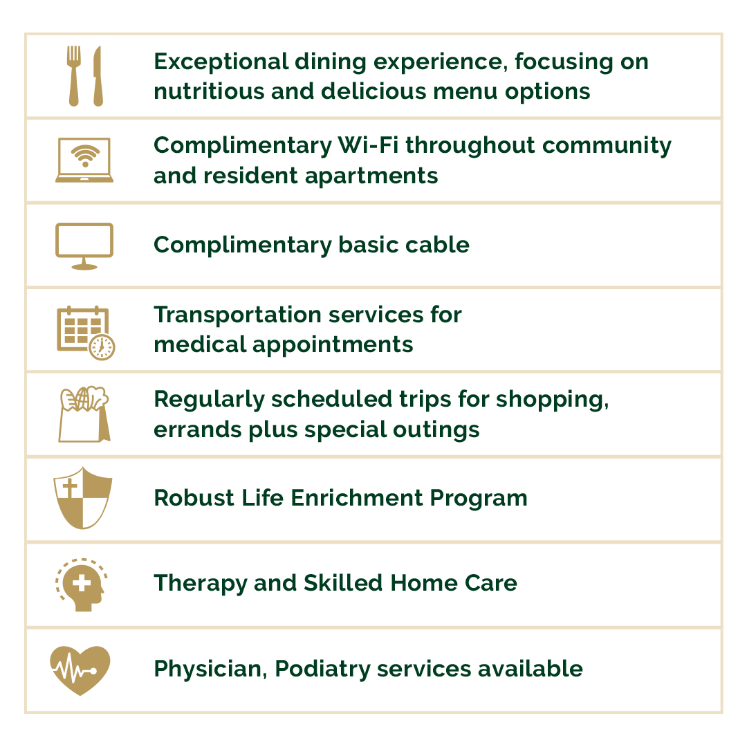 amenities-1 Kingsley amenities list